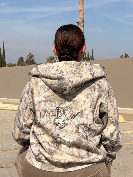 PRE-ORDER ZOB: CAMO ZIP-UP OVERSIZED HOODIE